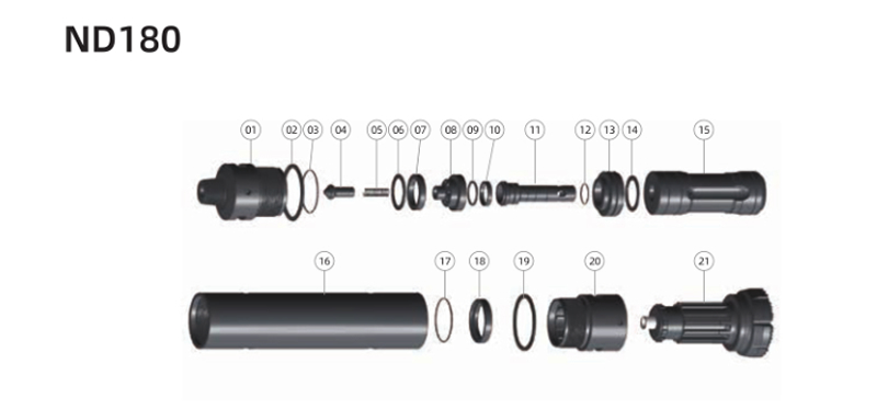 Big hole drilling hammer